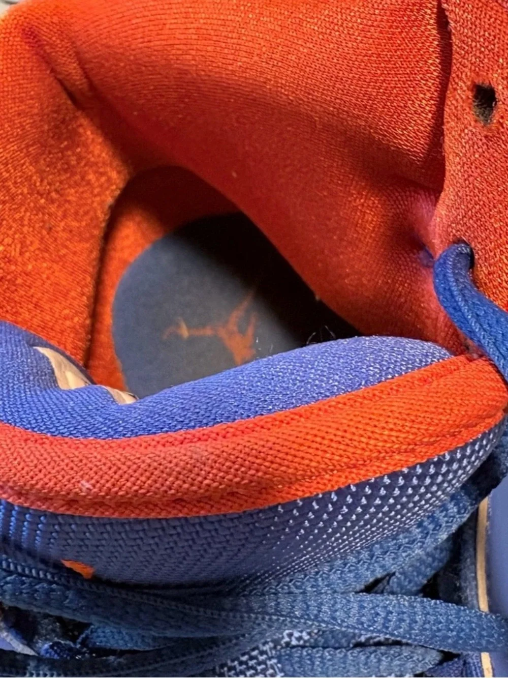 💥Nike Air Jordan 1 Flight 372704-408 Knicks Blue Orange Sz 13💛